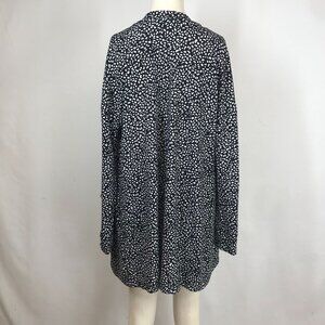 SANCTUARY - WOMEN'S XS- BLACK/WHITE LONG SLEEVE OPEN FRONT CARDIGAN SWEATER
